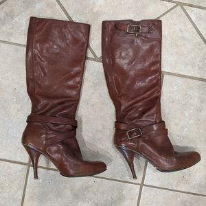 Cole Haan Leather Heel Boots